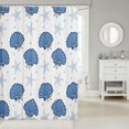 thumbnail image 2 of Manfei Ocean Shell Bowtie Shower Curtain 72Wx78L,Starfish Conch Bath Curtain, 2 of 5