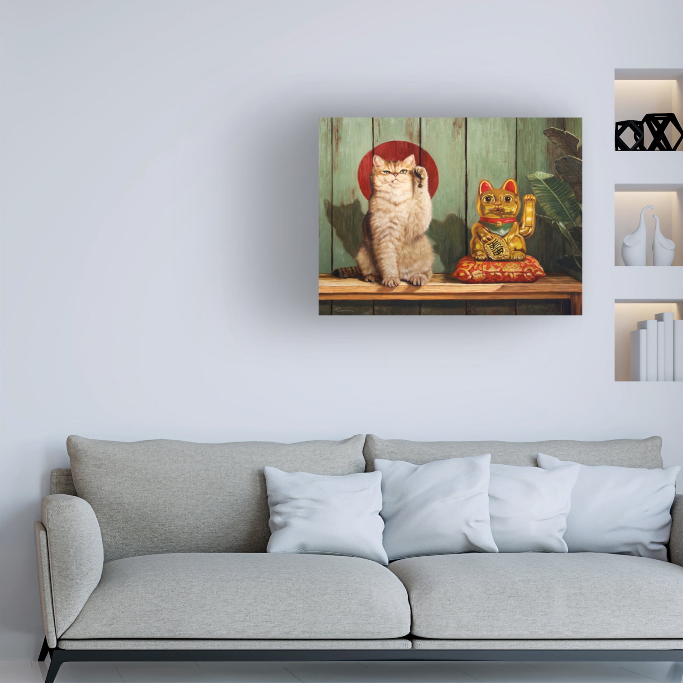 Canvas Wall Art - Lucia Heffernan 'Copy Cat' Wall Art for Living Room, Bedroom, or Office Décor by Trademark Fine Art - 32 x 24 Inches