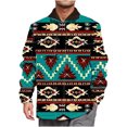 thumbnail image 6 of ZCFZJW Mens Western Aztec Jacket Vintage Print Sherpa Jackets Men Fall Winter Sherpa Fleece Lined Ethnic Style Casual Zipper Fuzzy Warm Outwear Coat with Pocket Multicolor M, 6 of 8