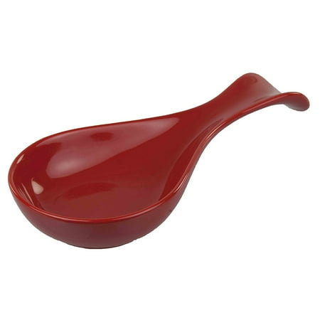 - Home Basics Ceramic Kitchen Cooking Spoon Rest - Red