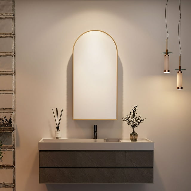 Arched Medicine with Mirror Semi Recessed Medicine for