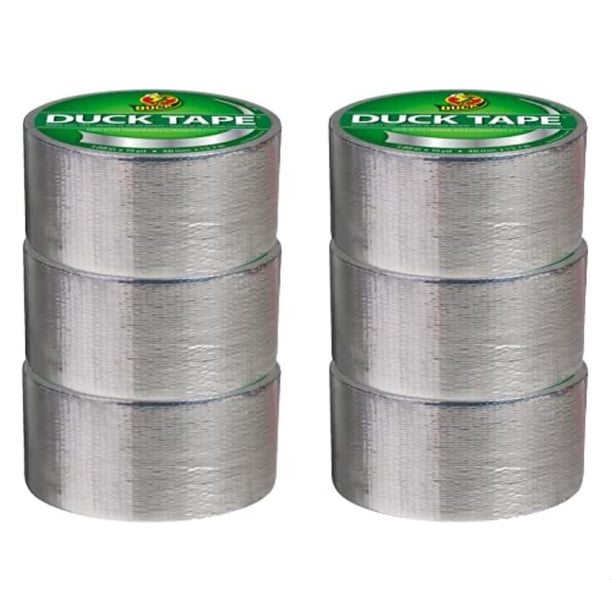 Cinta Adhesiva Duck Cromada Metálica 4.8 cm x 13.7 m Paquete de 6 Rollos
