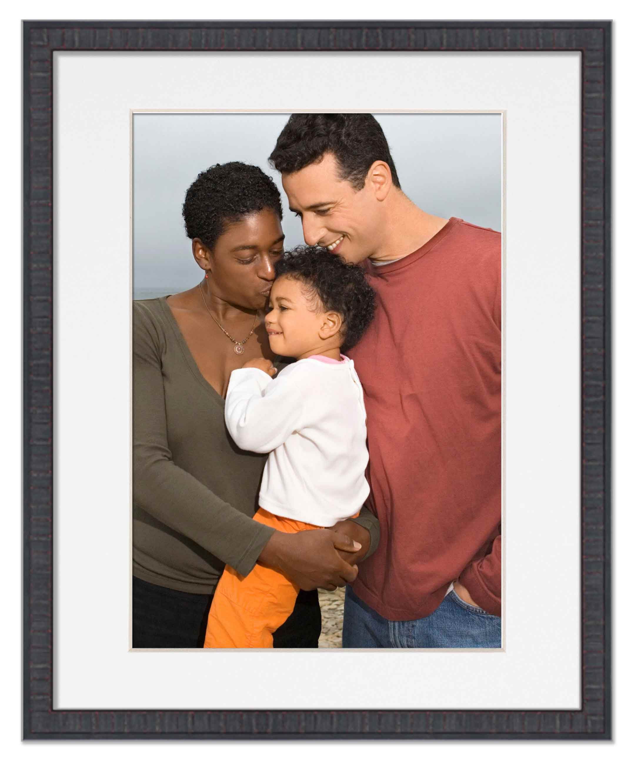 18x24 Frame Mahogany With White Picture Mat For 18x24 Photo - Mahogany 22x28 Frame To Display Print