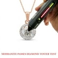 thumbnail image 2 of 1 Carat 6.5MM Round Cut Lab Created Moissanite Diamond Halo Pendant Necklace In 10K Solid Rose Gold Jewelry For Women With 18" Chain (G-H Color, VVS1 Clarity, 1 Cttw), 2 of 7
