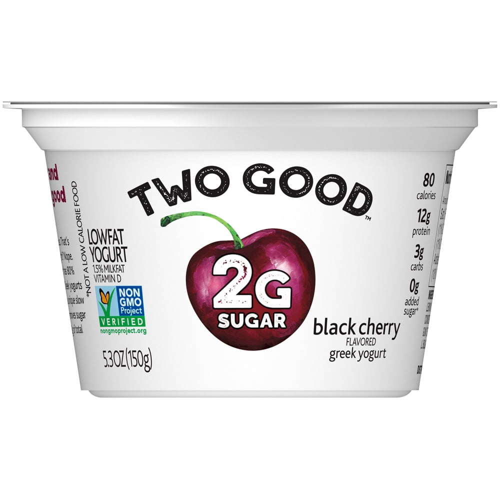 Two Good Lowfat Lower Sugar Cherry Greek Yogurt, 5.3 Oz.