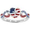 Creative Independence Day Cross Ring Patriotic Elements Ring