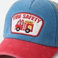 thumbnail image 5 of CAUYDY 3T 4T 5T 6T 7T Kid Boys Fire Truck Water Washable Baseball Cap With Patchwork Embroidery Color Blocking Cartoon Childrens Cap (Sizes 3-8 Years,B1-Grey), 5 of 7