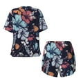 thumbnail image 5 of Naloa Flowers ad Butterflies Women's Short-Sleeved Pajama Set, Loungewear, Summer pajamas, Breathable Cozy - 4X-Large, 5 of 9
