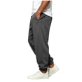 thumbnail image 5 of Mifsaly Mens Joggers Relaxed Fit Sweatpants Baggy Comfortable Elastic Waist Athletic Track Pants for Gym Workout Running and Casual Lounge Dark Gray,L, 5 of 5