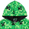 thumbnail image 3 of Sudadera con capucha Minecraft Creeper Little Boys French Terry Green 5, 3 of 8
