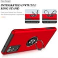 thumbnail image 4 of Galaxy Note 20 5G Case for Samsung Note 20 Case  Grade Shockproof Built-in Ring Holder Kickstand Car Mount  Heavy Duty Protective Case for Galaxy Note 20 Phone Case (Red), 4 of 15