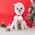 thumbnail image 5 of Pet Christmas Costume Cape With Hat Cloak For Cats And Small Dogs Red, 5 of 5