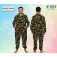 thumbnail image 3 of FUNZIEZ! - Military Soldier Camo Slim Fit Adult Unisex Novelty Union Suit Costume for Halloween - Large, 3 of 7