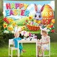thumbnail image 4 of A Easter Themed Background Cloth For Photo Booth, Party Decor, Spring Celebration, Washable Fabric, 1 Piece Holiday Backdrop, 4 of 6