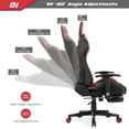 thumbnail image 5 of Resenkos Gaming Chair Computer Chair Office Chair, Massage Gaming Chair with Footrest-Red, 5 of 9