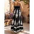 thumbnail image 5 of Women'S Summer Dresses 2025 Floral Sundress Spaghetti Straps Flowing Beach Vacation Bohemian Maxi Dress Set Black XL, 5 of 8
