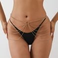 thumbnail image 3 of Women's Tassel Waist Chain Gold Multi-layered Body Chain Beach Navel Chain Sexy Party Jewelry, 3 of 5