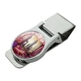 thumbnail image 1 of New York City Big Apple Art Collage Satin Chrome Plated Metal Money Clip, 1 of 4