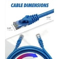 thumbnail image 4 of Ultra Clarity Cables Cat6 Ethernet Cable, RJ45, LAN, UTP Cat 6 Cable Ethernet, Patch, Network Cable, Internet Cable for PS4, PS5, Xbox, Ethernet Cord, Black/Blue, 10 ft, 2-Pack, 4 of 7