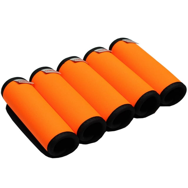 Paquete de 5 envoltorios para manijas de equipaje con etiquetas para equipaje Gowraps Neon