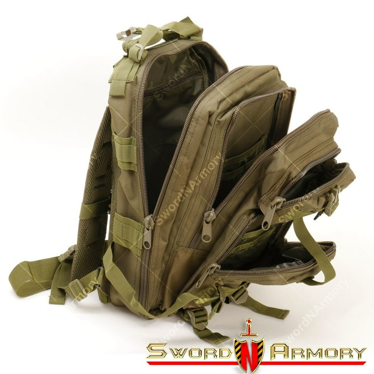 Tactical Backpack Army Assault DayPack Hiking Trekking Camping Bug Out Bag Tan