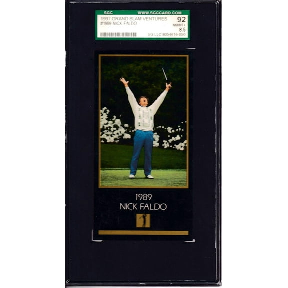 Nick Faldo 1997 Grand Slam 1989 Masters Champion golf card graded SGC 92 NrMt-Mt