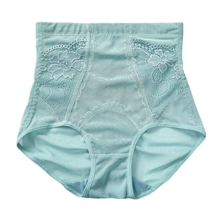 

huanledash Women Briefs Lace High Waist Tummy Control Soft Solid Color Slimming Patchwork Anti-septic Women Panties Inner Wear Clothes
