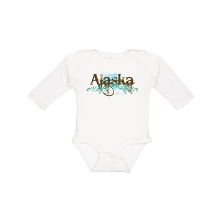 

Inktastic Alaska Grunge Gift Baby Boy or Baby Girl Long Sleeve Bodysuit