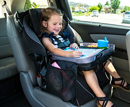 Child Toddler Adjustable Car Seat Table Travel Food Home Activity Snack Tray PU 