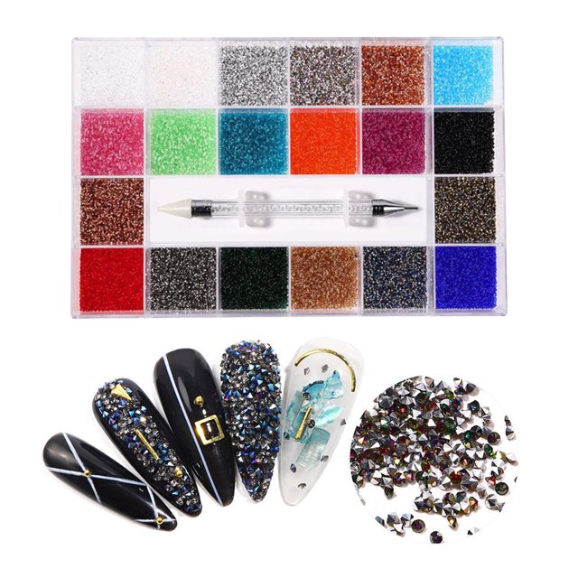 21 Rejillas Multicolor Mezclado Rhinestones Gems Beads Ropa Fabricación de Joyas Salvador 2880 Piezas por Rejilla