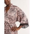 thumbnail image 5 of Joyspun Women’s Lace Trim Satin Robe, Sizes S to 3X, 5 of 5