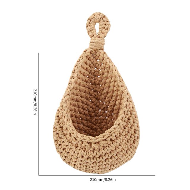 Cesta colgante Macetas de pared Soporte de maceta de yute en forma de lágrima para frutas (21x21cm) Ehuebsd Libre de BPA