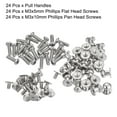 thumbnail image 3 of 7mm Head Dia. Knobs Pull Handle Zinc Alloy Silver Tone 24Pack, 3 of 6