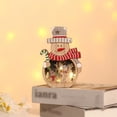 thumbnail image 1 of Hbdhejl Tradecan Christmas Ornaments Snowman Christmas Table Decorations Musical Box Christmas Decoration Gift Animated Rotating With Lights Battery/Usb Powered For Xmas Gift Indoor Home D, 1 of 4