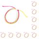 thumbnail image 3 of Guardurnaity trenzada elegante joyería estética Multicolor cordón cómodo accesorio de moda para chicas adolescentes púrpura + amarillo Morado+Amarillo 10Conjunto, 3 of 6