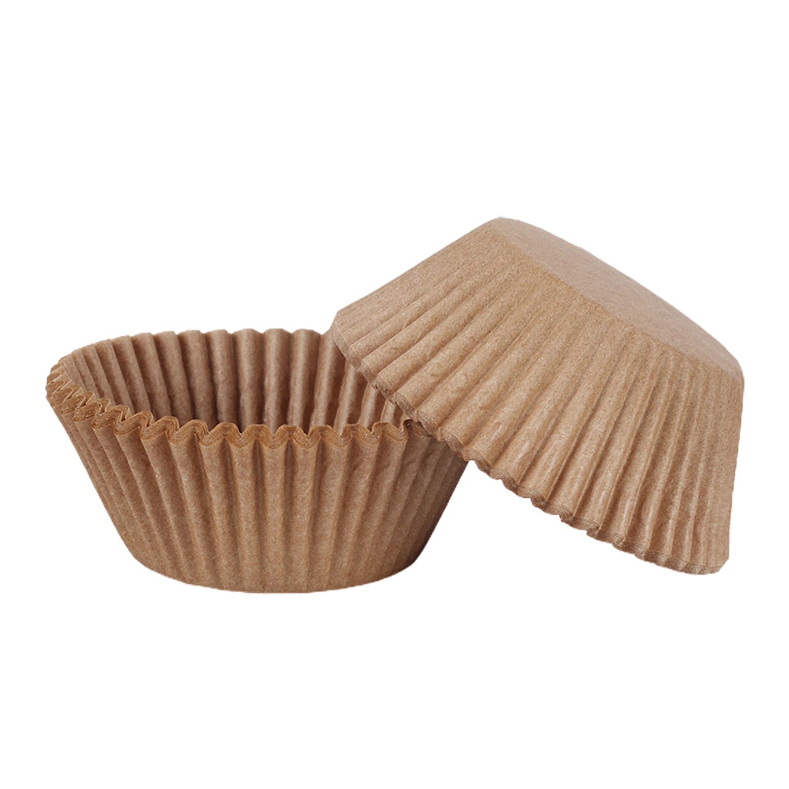 100PCS Mini Cupcake Liners Tazas redondas de papel para hornear Moldes para muffins con tapa 产 marrón Mini Cupcake con Liners 