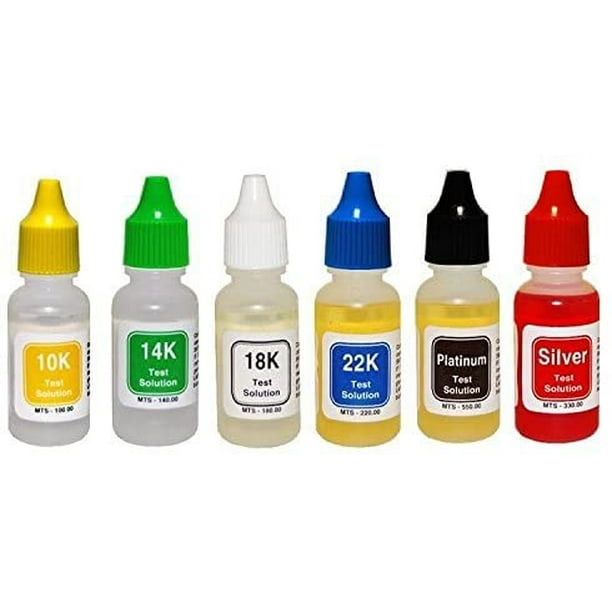 Gold Acid Test 10K 14K 18K 22K Platinum Silver Testing