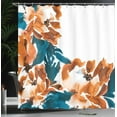thumbnail image 3 of Ambesonne Floral Shower Curtain, Flowers in Watercolor Effect, 69"Wx75"L, Dark Teal, 3 of 4