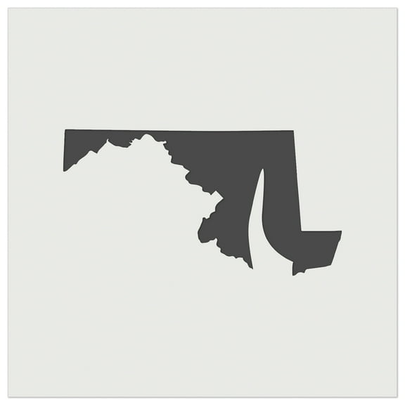 Maryland State Silhouette DIY Cookie Wall Craft Stencil - 5.5 Inch