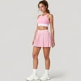 thumbnail image 3 of Women's Pleated Tennis Skirt with Built-In Shorts and Side Pocket for Sporty Style and Functional Movement - Small, Pink, 3 of 7
