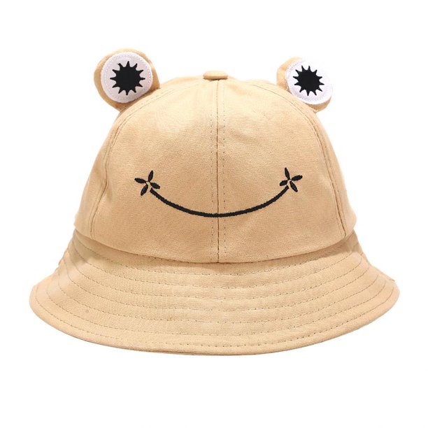 Yuarrent Sombrero de rana Lindo sombrero de sombrilla de verano Gorra de rana Gorra de pescador Sombrero de cubo de animal Sombrero de cubo de rana Pescar Numero 3 Yuarrent OD009828-03