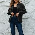 thumbnail image 5 of Lovskoo 2024 Long Sleeve Shirts for Women Corduroy Button Down Shirt Casual Print T-Shirts Single Breasted Fall Spring Loose Shirt Tops Blouse Black, 5 of 7