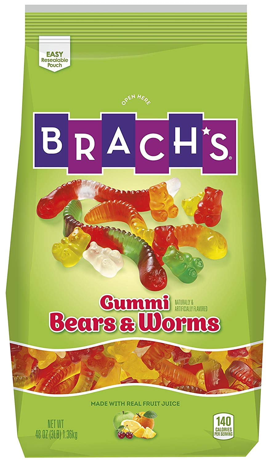 Brach's Wild N' Fruity Gummi Bears & Worms, 48 Oz.