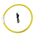 thumbnail image 1 of Collar de silicona para perro, recargable por USB, con luz LED de advertencia, ajustable y ajustable, para uso nocturno, amarillo, talla 13.78", 1 of 8