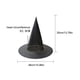 thumbnail image 4 of Sombrero Bruja Halloween Adorno Accesorios DIY para Jardín Al Aire Libre 1 Ud., 4 of 4