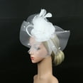 thumbnail image 3 of Chapeau de Cocktail pour Femmes Sinamay Fascinator Mariage Église Kentucky Derby Robe, 3 of 7
