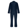 thumbnail image 5 of Suits for Men 2 Piece Long Sleeve,Fall Winter Outfits. Lightweight Breathable Soft Comfy Casual Cuban Henlwy Shirt and Loose Pants Sets,Mens Tracksuit for Travel,Wedding,Birthday, 5 of 9