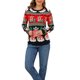 thumbnail image 1 of Lucakuins Suéter navideño divertido para mujer, suéter de punto suelto con estampado de cuerda de alce/linterna de dibujos animados, suéter de cuello redondo de manga larga Lucakuins moda, 1 of 5