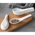 10 Pack White Ceramic Soup Spoons Perfect for Soup, Milk, Coffee