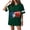 09-Dark Green, variant on Soccer Cup 2026 Jersey Shirts for Women Casual Fashion V-neck Football Flag Print Short-sleeved Sports T-shirt Top